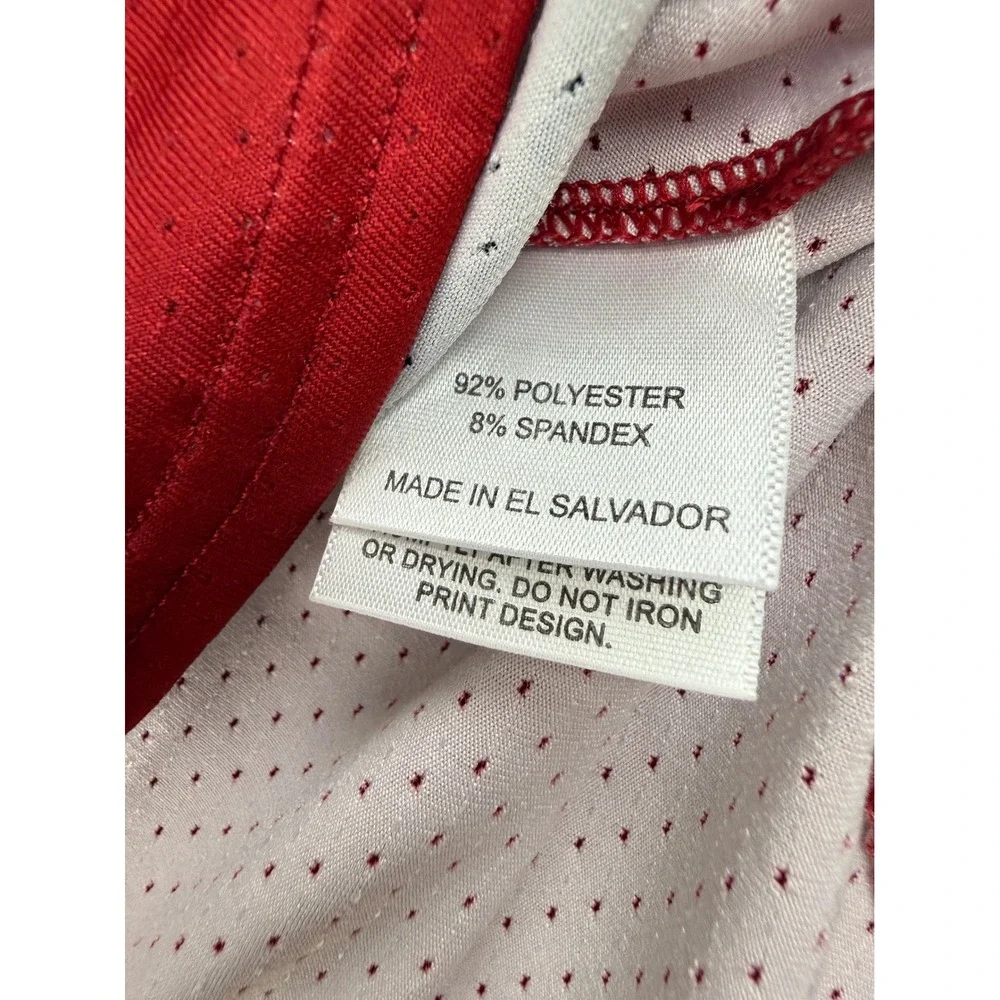 Adidas Velocity Jersey Mens 40 Red White Short Sleeve‎ Number 10 Mesh Baseball